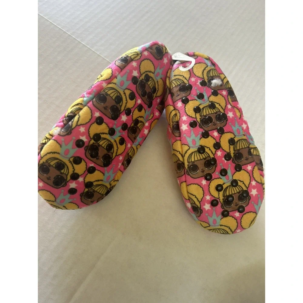 LOL SURPRISE BABBA Slippers Fuzzy Sherpa‎ S/M Shoe Size 8 - 13  New Pink